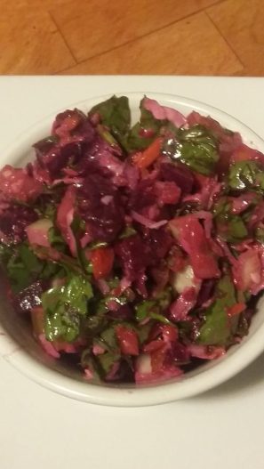 Beet-spinach salad